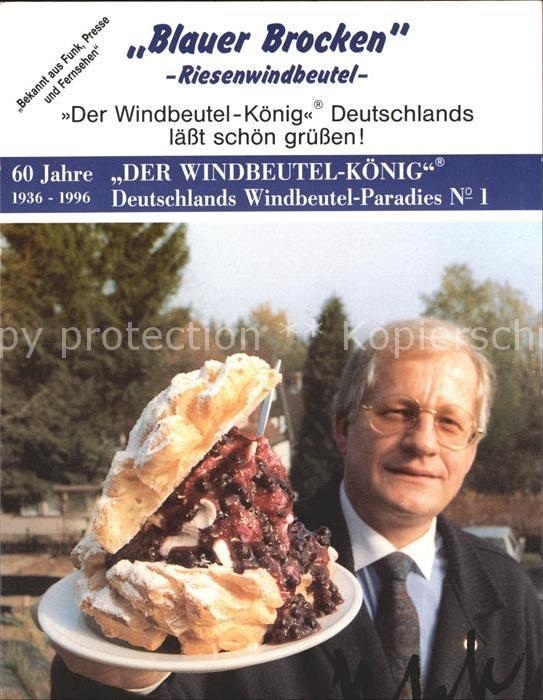 Lebensmittel Riesenwindbeutel Blauer Brocken Restaur
