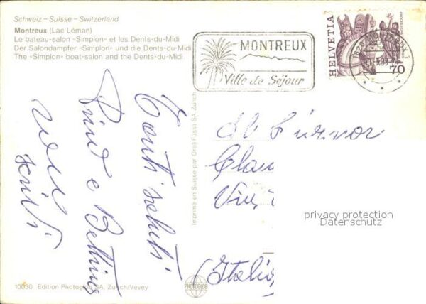 Dampfer Seitenrad Simplon Montreaux Lac Leman Dents-du-Mi – Bild 2