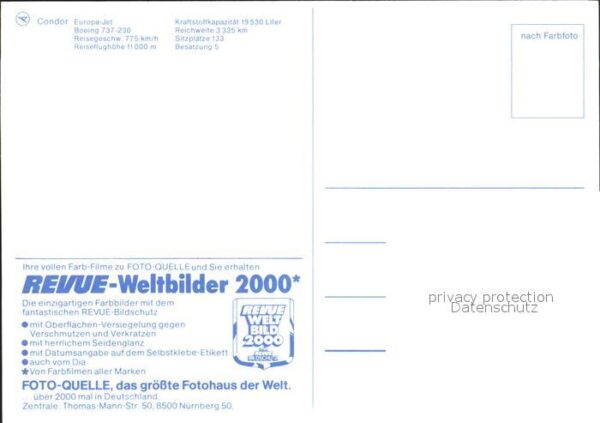 Flugzeuge Zivil Condor Europa-Jet Boeing 737-230 – Bild 2