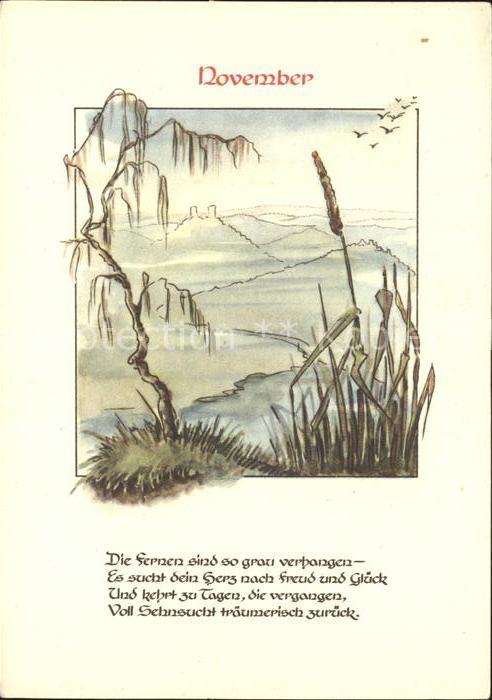 Monatskarte November Gedicht