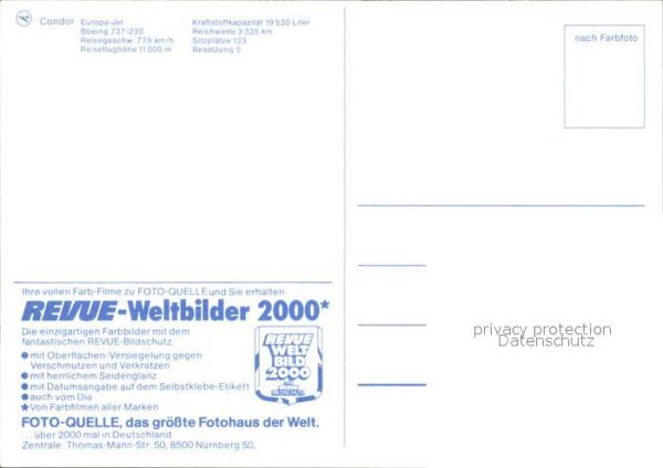 Flugzeuge Zivil Condor Europa-Jet Boeing 737-230 – Bild 2