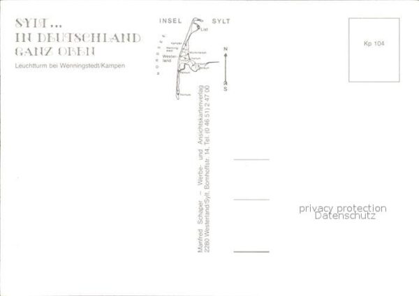 Leuchtturm Lighthouse Wenningstedt Kampen – Bild 2
