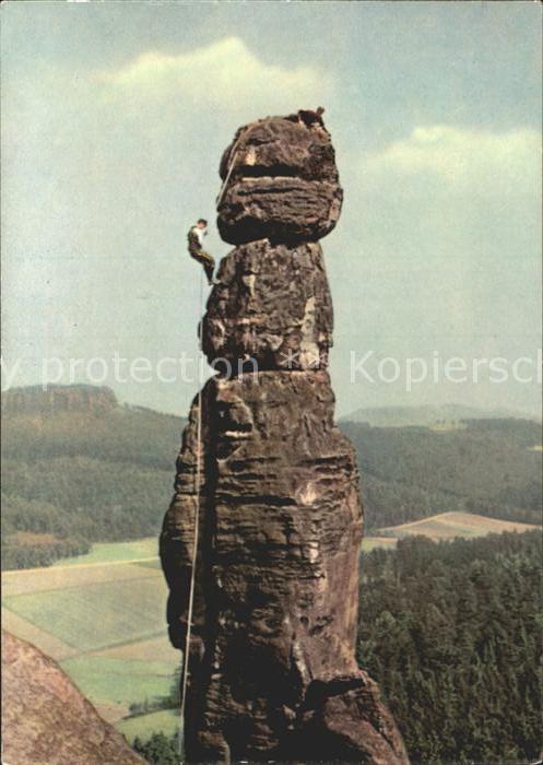 Bergsteigen Klettern Barbarine Pfaffenstein