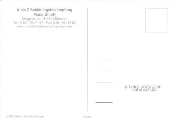 Werbung Reklame Schädlingsbekämpfung Piana Kammerjäger – Bild 2