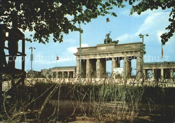 Brandenburgertor Berlin Mauer Stacheldraht