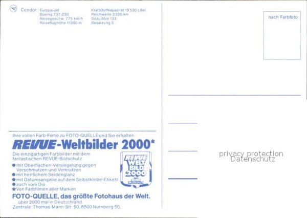 Flugzeuge Zivil Condor Europa-Jet Boeing 737-230 – Bild 2