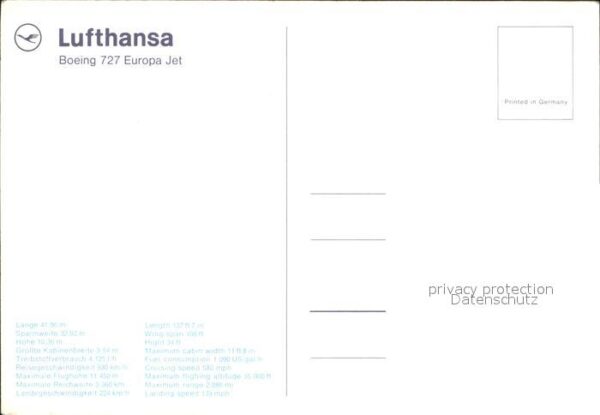 Lufthansa Boeing 727 Europa Jet – Bild 2