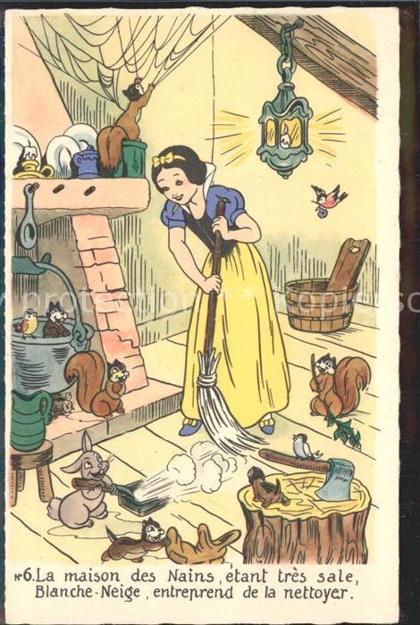 Maerchen Sagen Schneewittchen Blanche-Neige Hausputz B