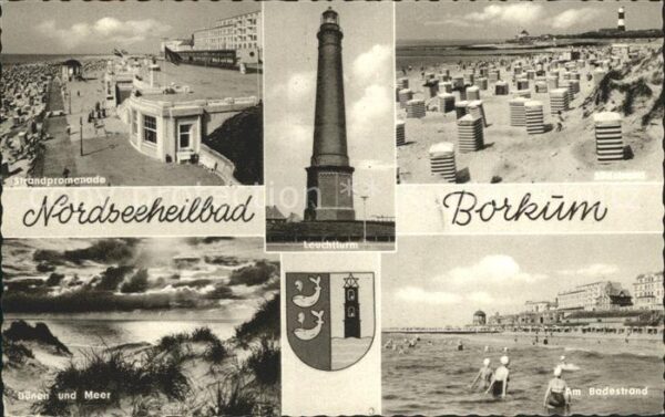 Borkum Strand und Leuchtturm
