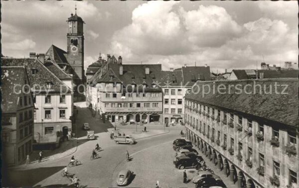 Memmingen Marktplatz mit Steuerhaus und St. Marti