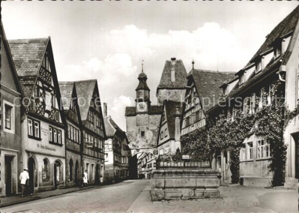 Rothenburg Tauber Rödergasse mit Markusturm