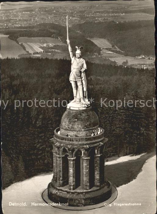 Detmold Fliegeraufnahme Hermannsdenkmal