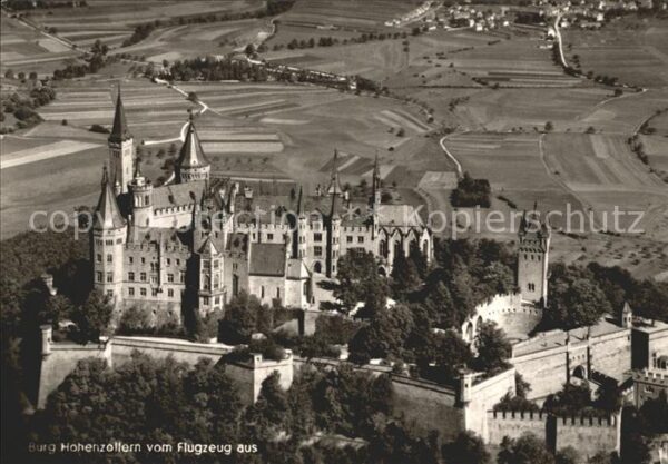 Hohenzollern Fliegeraufnahme Burgwirtschaft Fliegera
