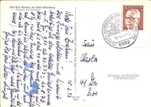 Bad Muenster Stein Ebernburg Kurpark mit Kurhaus – Bild 2