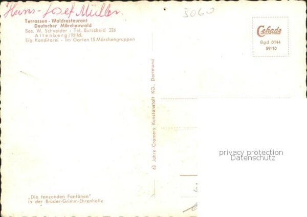 Altenberg Rheinland Terrassen-Waldrestaurant Deutscher Märc – Bild 2