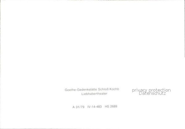 Schloss Kochberg Goethe Gedenkstätte Liebhabertheater – Bild 2