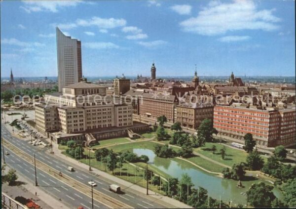Leipzig Fliegeraufnahme Oper Hochhaus Karl Marx