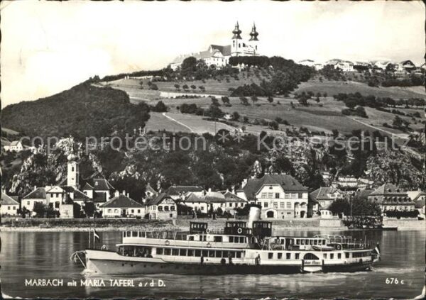 Marbach Donau Donaupartie mit Maria Taferl