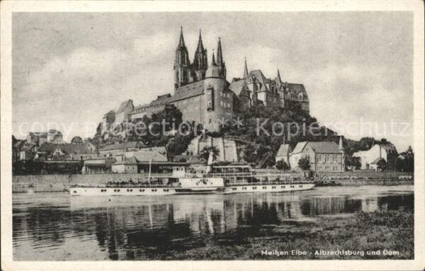 Meissen Elbe Sachsen Albrechtsburg und Dom