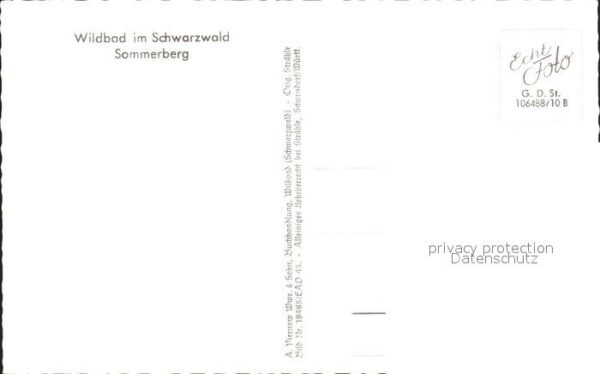 Wildbad Schwarzwald Fliegeraufnahme Sommerberg – Bild 2