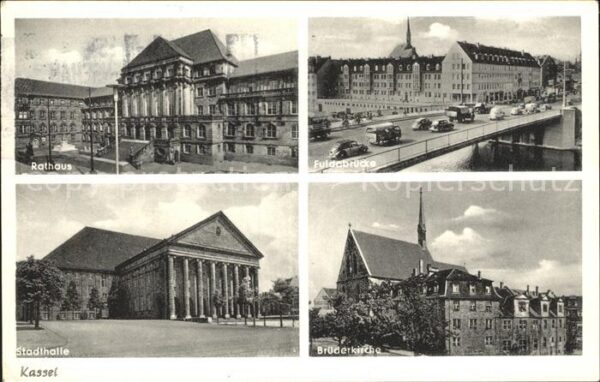 Kassel Rathaus Fuldabrücke Brüderkirche Stadth