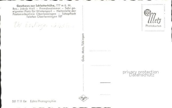 Oberlenningen Gasthaus zur Schlatterhöhe – Bild 2