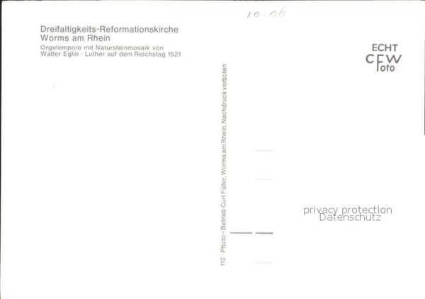 Worms Rhein Dreifaltigkeits-Kirche innen – Bild 2