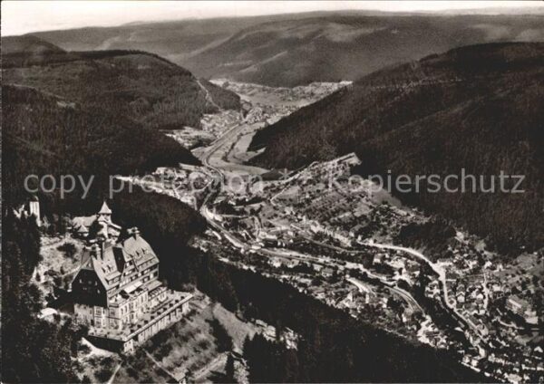 Wildbad Schwarzwald Sommerberghotel Fliegeraufnahme