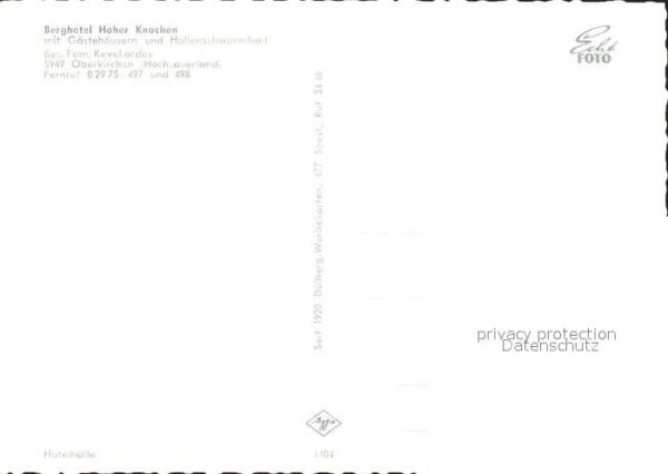 Oberkirchen Sauerland Berghotel Hoher Knochen – Bild 2