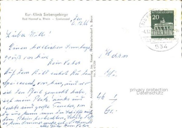 Bad Honnef Kur-Klinik Siebengebirge Restaurant – Bild 2