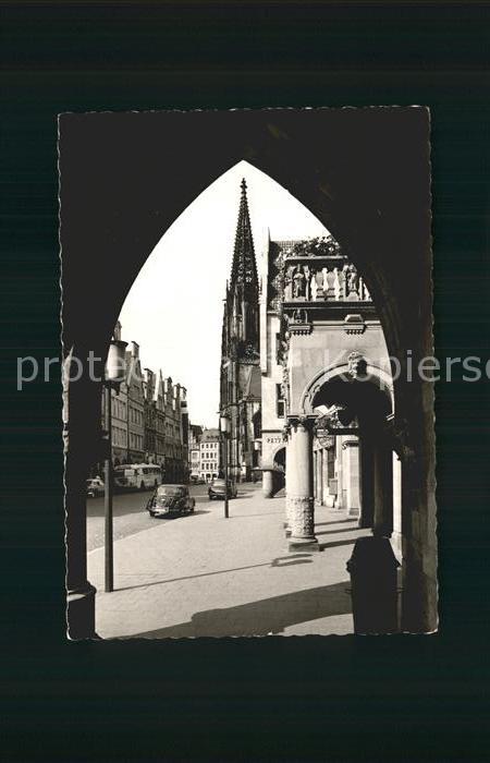 Muenster Westfalen Prinzipalmarkt uns St. Lamberti
