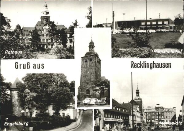Recklinghausen Westfalen Bahnhof Engelsburg Rathaus