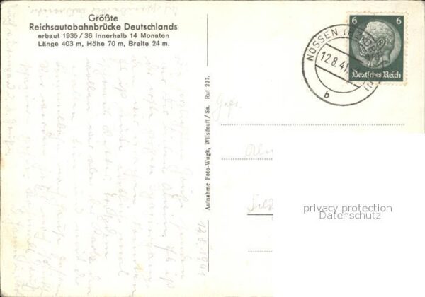 Siebenlehn Reichsautobahnbrücke über Muldental – Bild 2