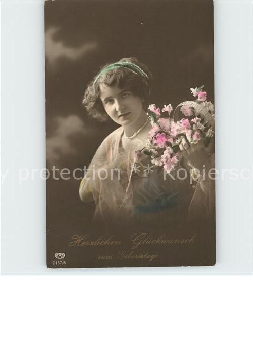 Foto EAS Nr. 0157/6 Geburtstag Frau Blumen