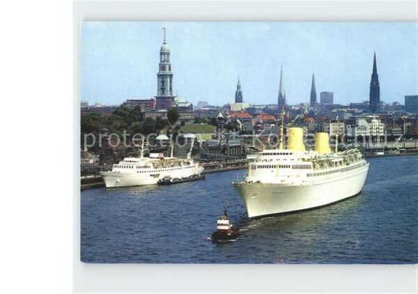 Dampfer Oceanliner Hamburg Hafen