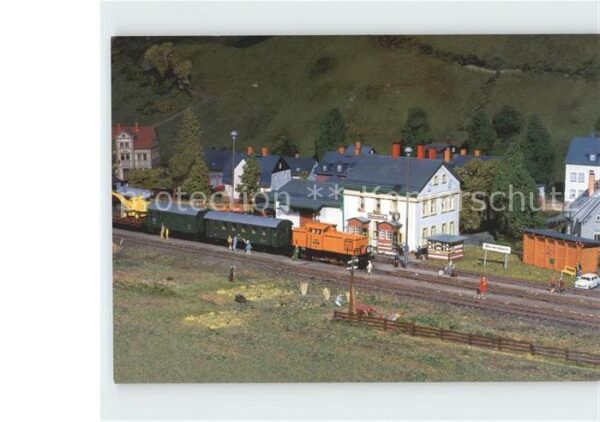 Modellbau-Eisenbahn Hilfszug BR 106 Bahnhof Markersbach Erz