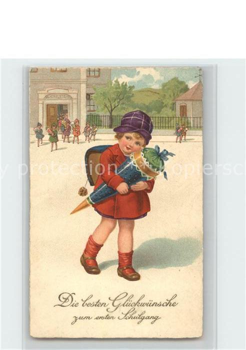 Schule School Ecole Escuela Scuola-- Einschulung Glückwunsch Kind Schultüte