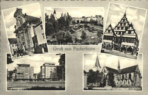 Paderborn Rathaus Dom Westerntor Franziskanerkirc