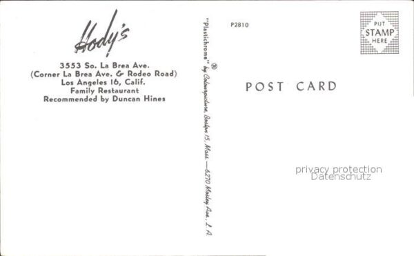 Los Angeles California Hodys Family Restaurant – Bild 2