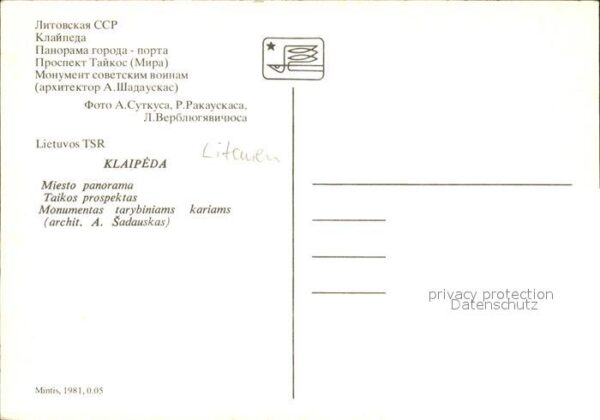 Klaipeda Denkmal Taikos – Bild 2