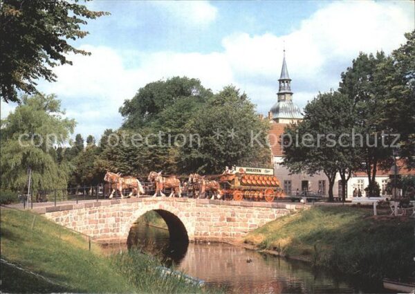 Friedrichstadt Eider Brücke Pferdekutsche