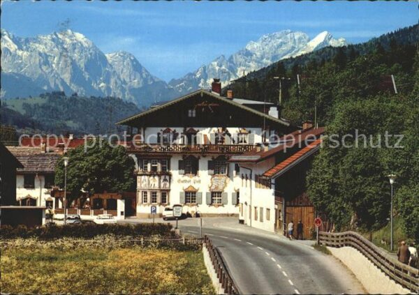 Wallgau Gasthof Post Wettersteinwand Hochblasse
