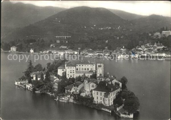 Isola San Giulio Fliegeraufnahme