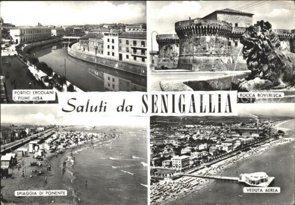 Senigallia Ponente Strand Fliegeraufnahme Rocca Ro