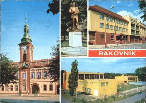 Rakovnik Barokni radnice Pomnik Klementa Gottwal