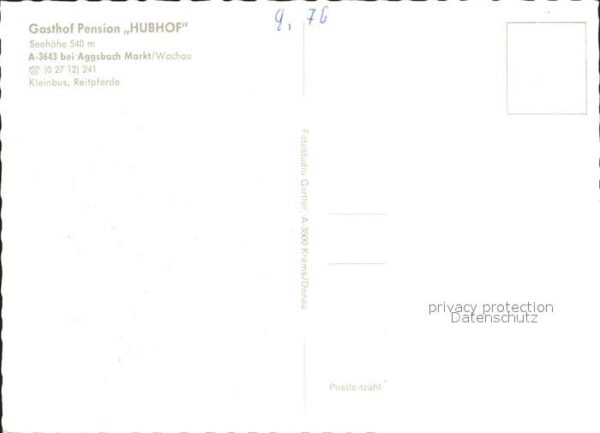 Aggsbach-Dorf Gasthof Pension Hubhof Pferd – Bild 2