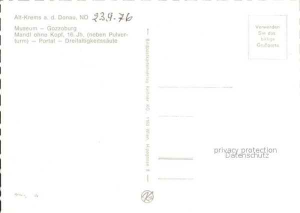 Krems Donau Museum Gozzoburg Mandl ohne Kopf Portal – Bild 2