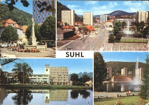 Suhl Thueringer Wald Karl Marx Platz Wilhelm Pieck Strasse H
