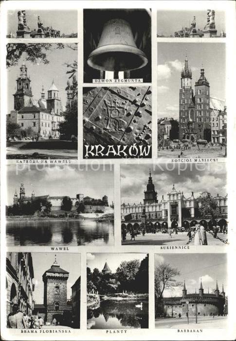 Krakow Krakau Dzwon Zygmunta Barbakan Brama Floriansk