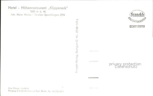 Spaichingen Höhenrestaurant Klippeneck Fliegeraufna – Bild 2